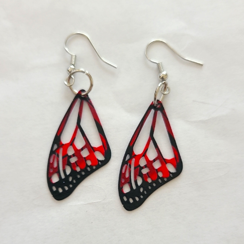 Hand Crafted Butterfly Wing Earrings
